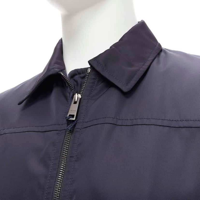 Prada Navy Minimal Jacket Navy Never worn, with tag - Back View