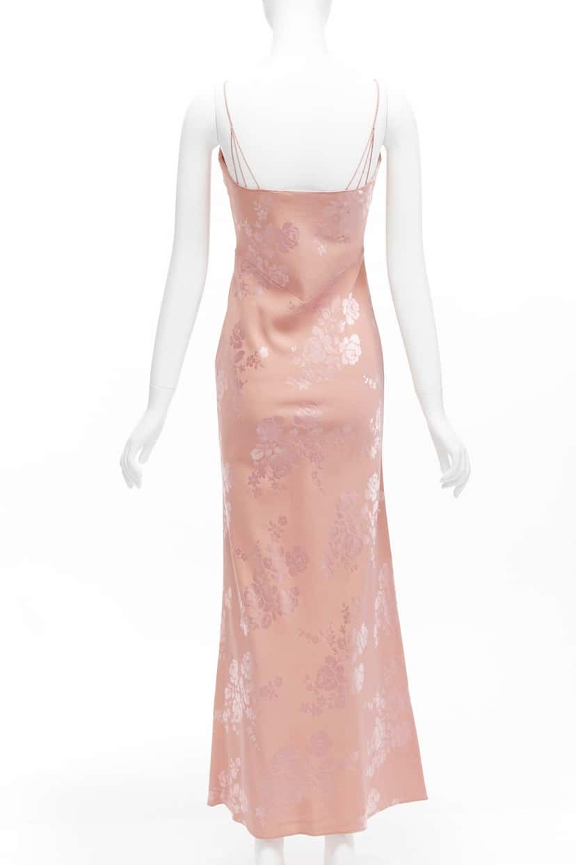 Christian Dior Floral Jacquard Dress Pink Wool Never worn - Box View