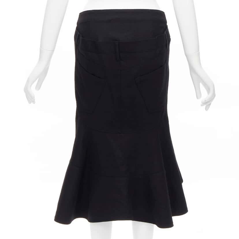 Junya Watanabe Polka Dot Skirt Black Wool Never worn - Box View