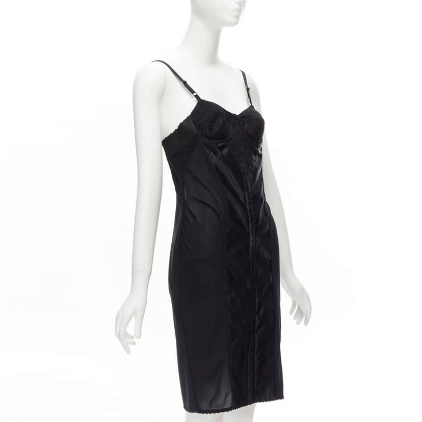 Dolce & Gabbana Lace Corset Dress Black Polyamide Fair condition - Inside View