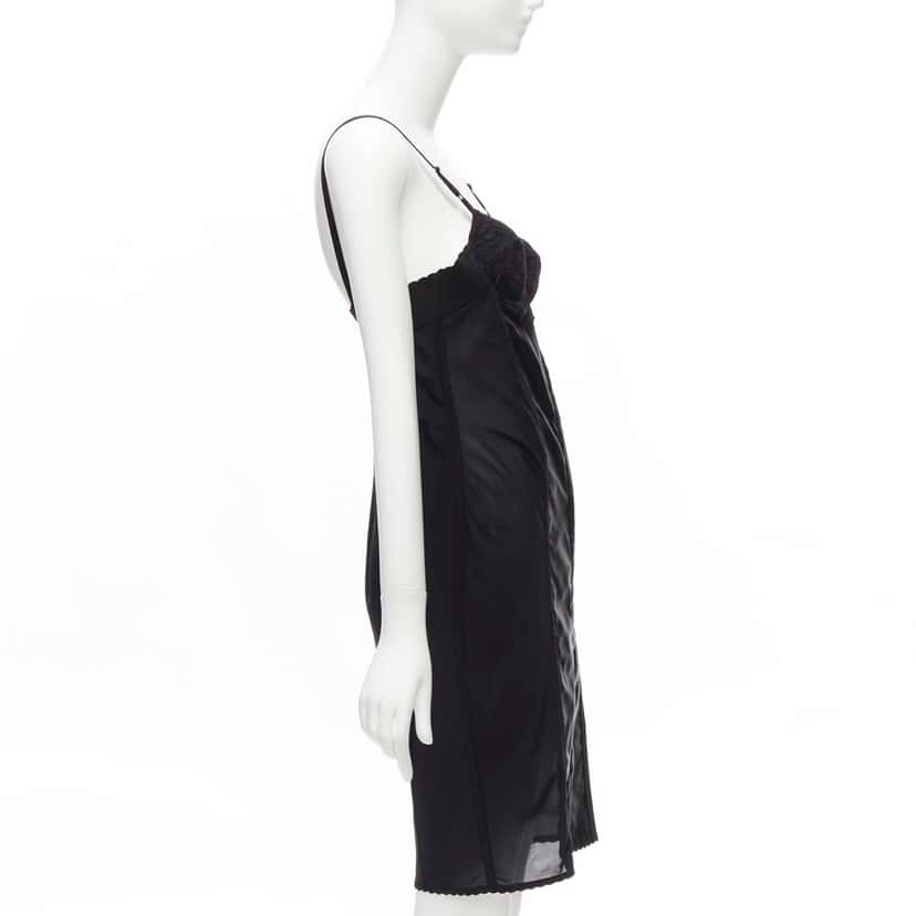 Dolce & Gabbana Lace Corset Dress Black Polyamide Fair condition - Model View
