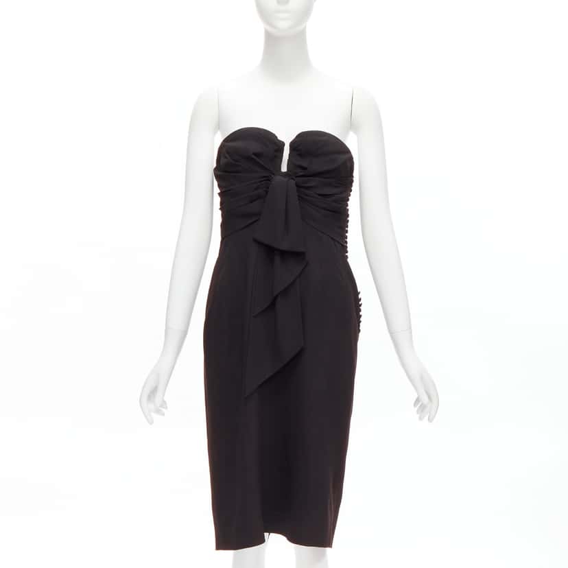 Christian Dior Strapless Goddess Dress Black Polyester Very good condition - Front View