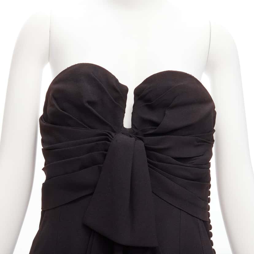 Christian Dior Strapless Goddess Dress Black Polyester Very good condition - Back View