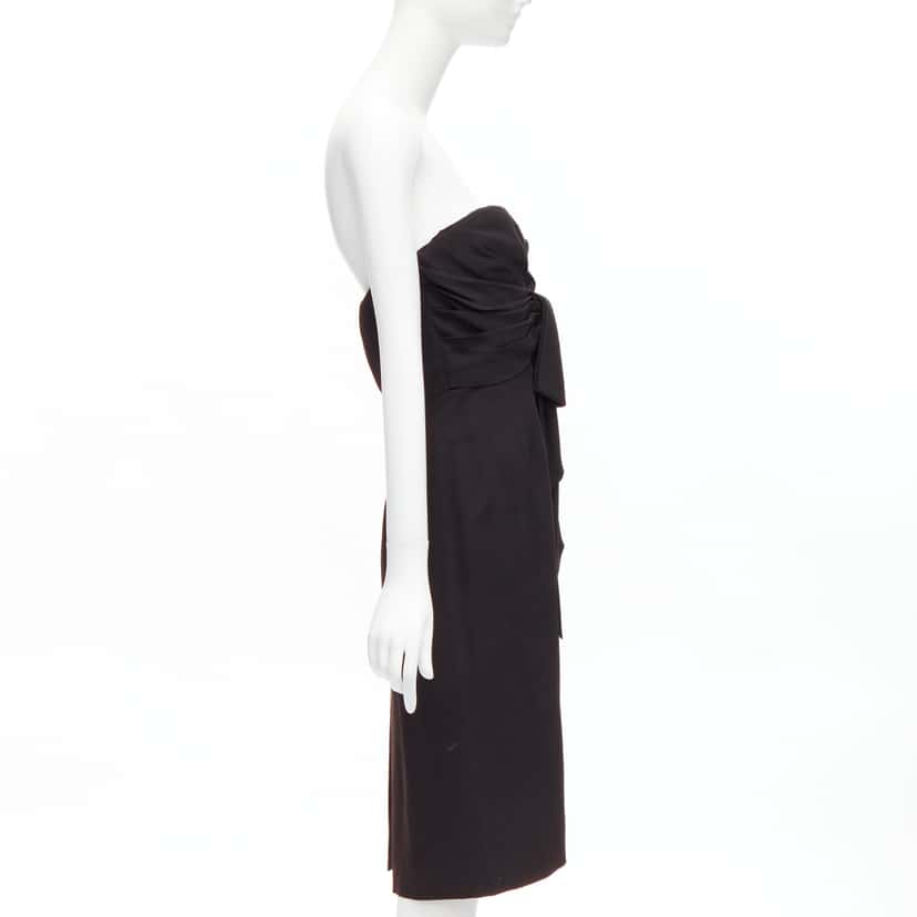 Christian Dior Strapless Goddess Dress Black Polyester Very good condition - Model View