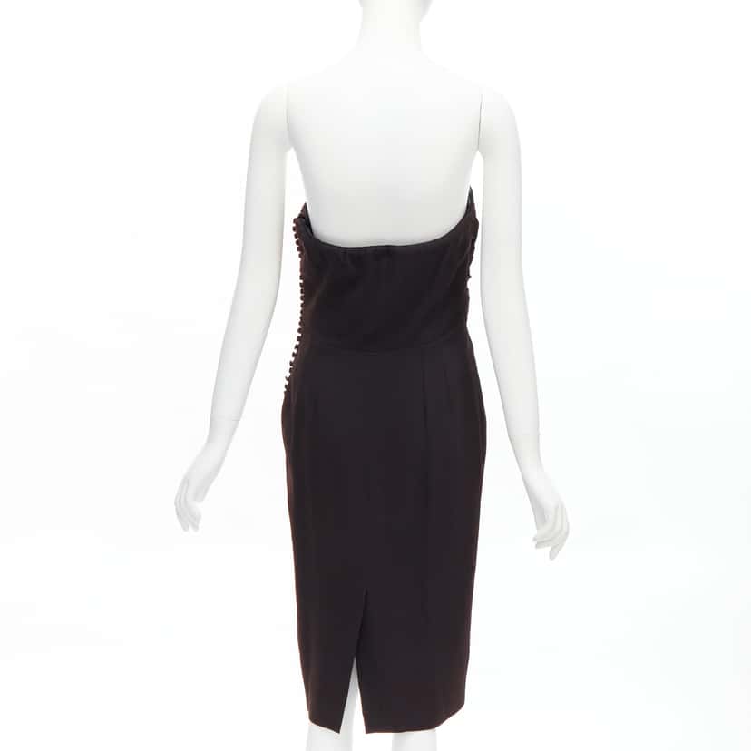 Christian Dior Strapless Goddess Dress Black Polyester Very good condition - Box View
