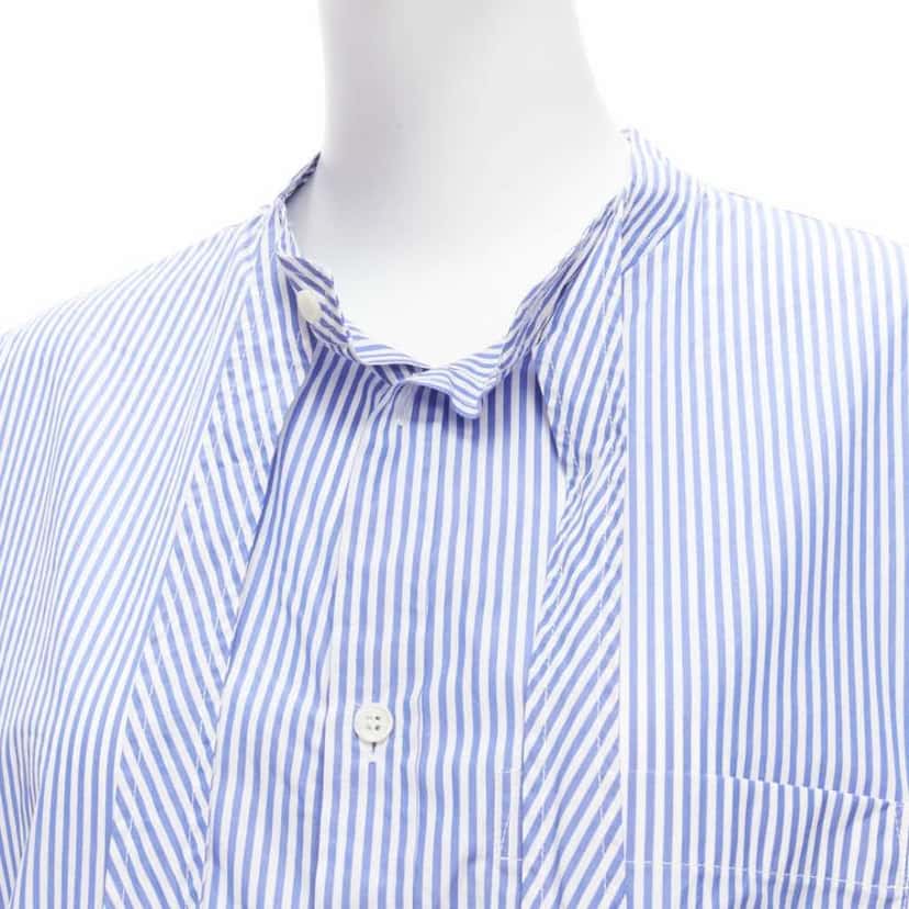 Balenciaga Stripe Oversized Shirt Blue Cotton Never worn, with tag - Back View
