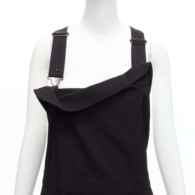 Yohji Yamamoto Button Drop Dungaree Black Cotton Good condition - Back View