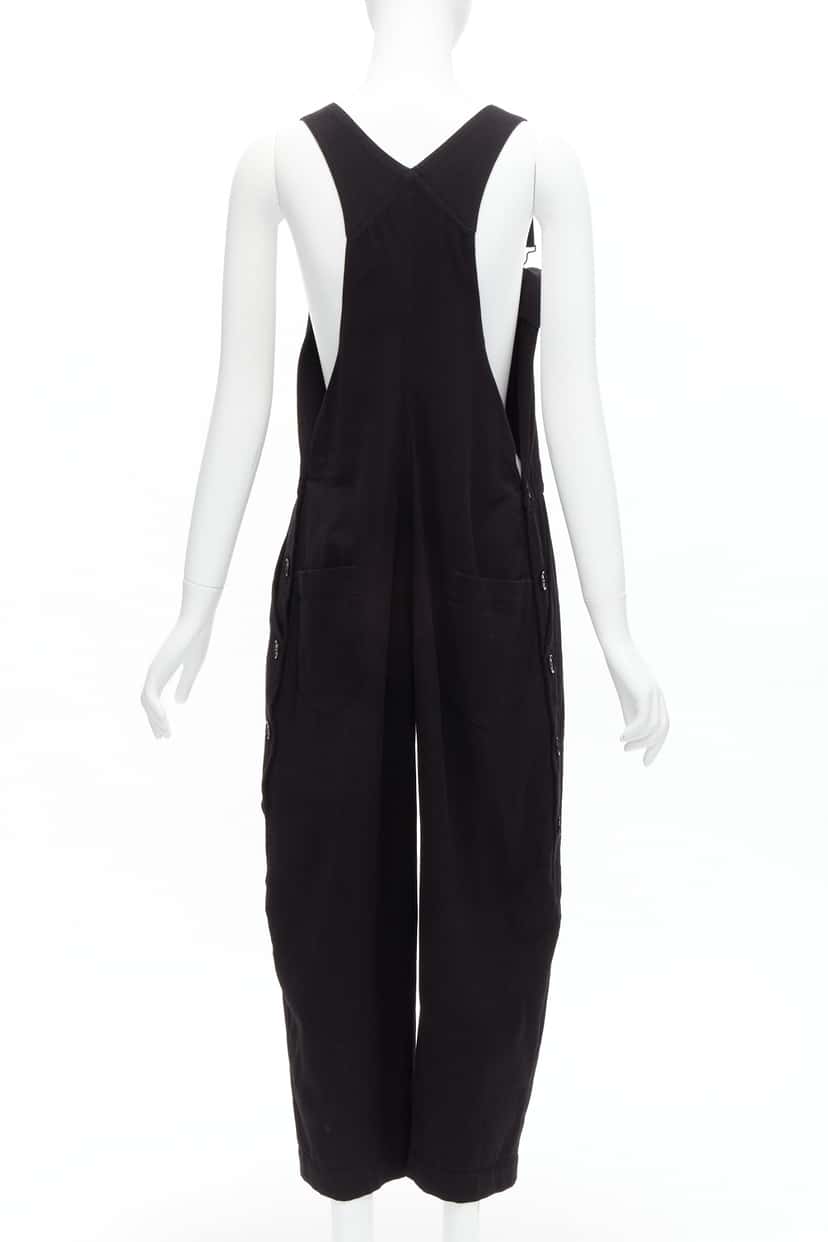 Yohji Yamamoto Button Drop Dungaree Black Cotton Good condition - Box View