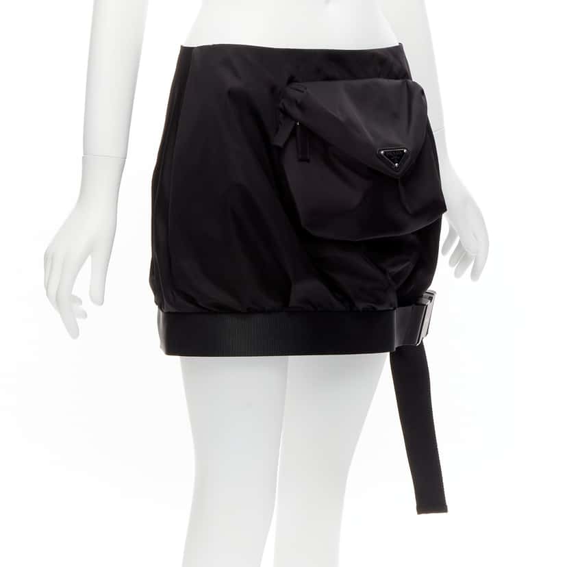 Prada Bubble Pocket Skirt Black Very good condition - Inside View
