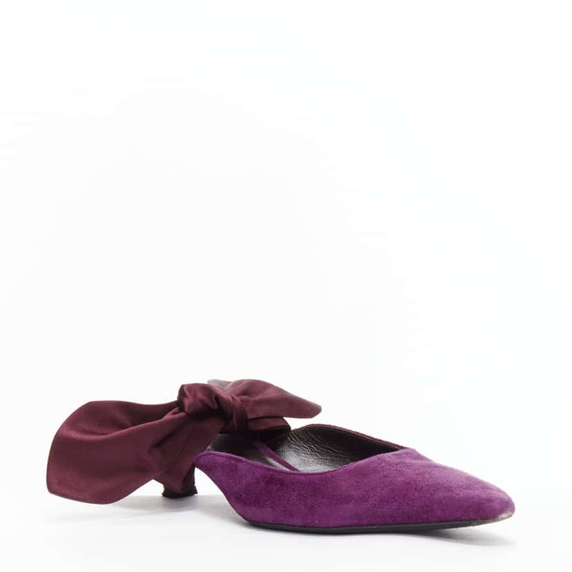 The Row Coco Bow Purple Leather Very good condition - Inside View