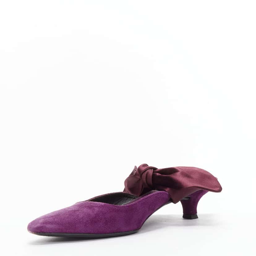 The Row Coco Bow Purple Leather Very good condition - Box View