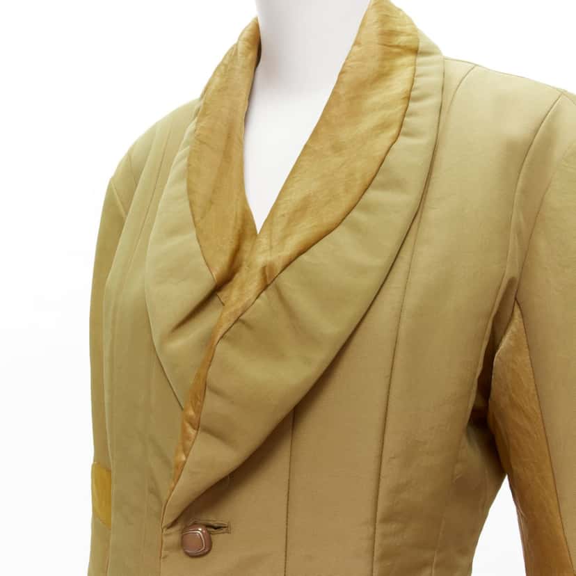Issey Miyake 3D Collar Insert Jacket Khaki Fair condition - Back View