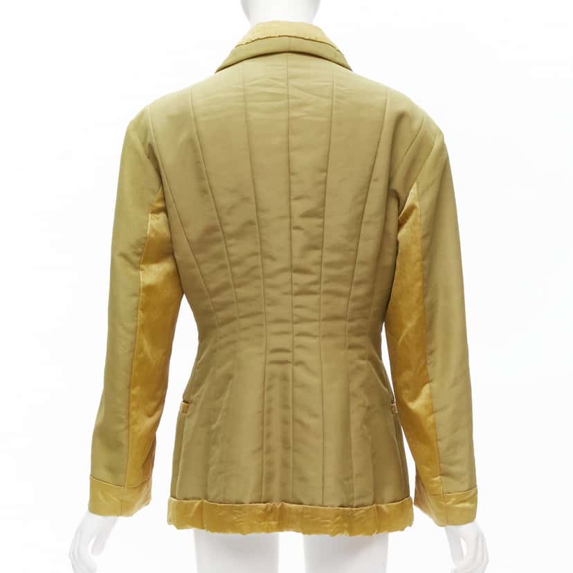 Issey Miyake 3D Collar Insert Jacket Khaki Fair condition - Box View