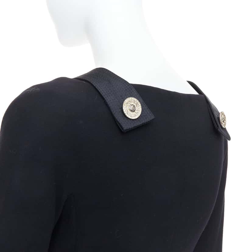 Gianni Versace Crystal Bondage Top Black Cotton Very good condition - Back View
