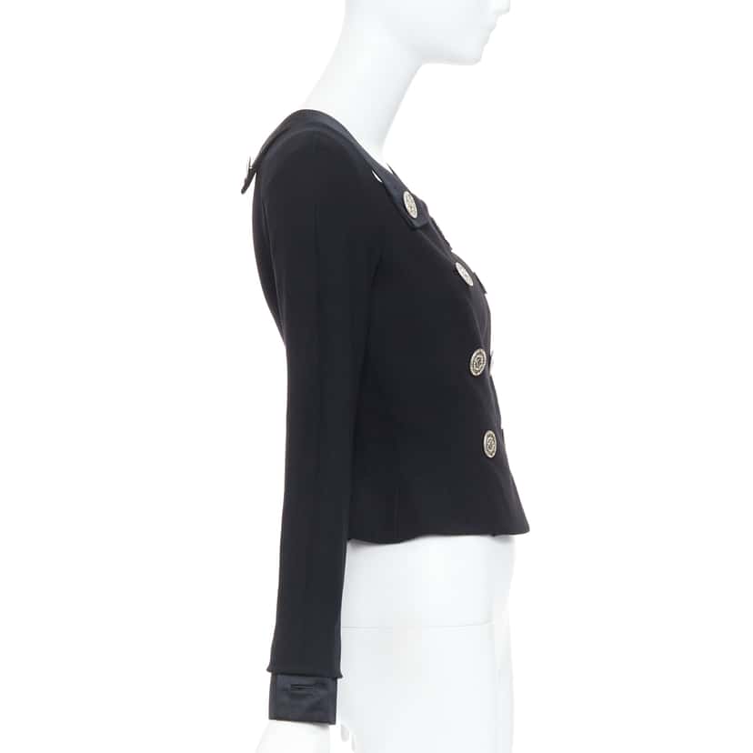 Gianni Versace Crystal Bondage Top Black Cotton Very good condition - Model View