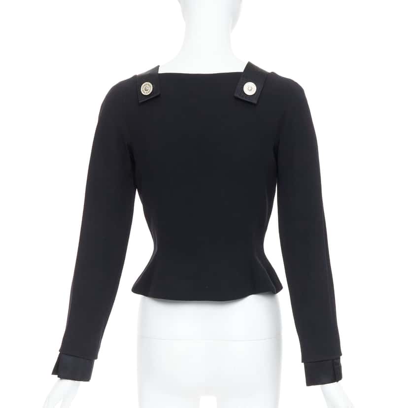 Gianni Versace Crystal Bondage Top Black Cotton Very good condition - Box View