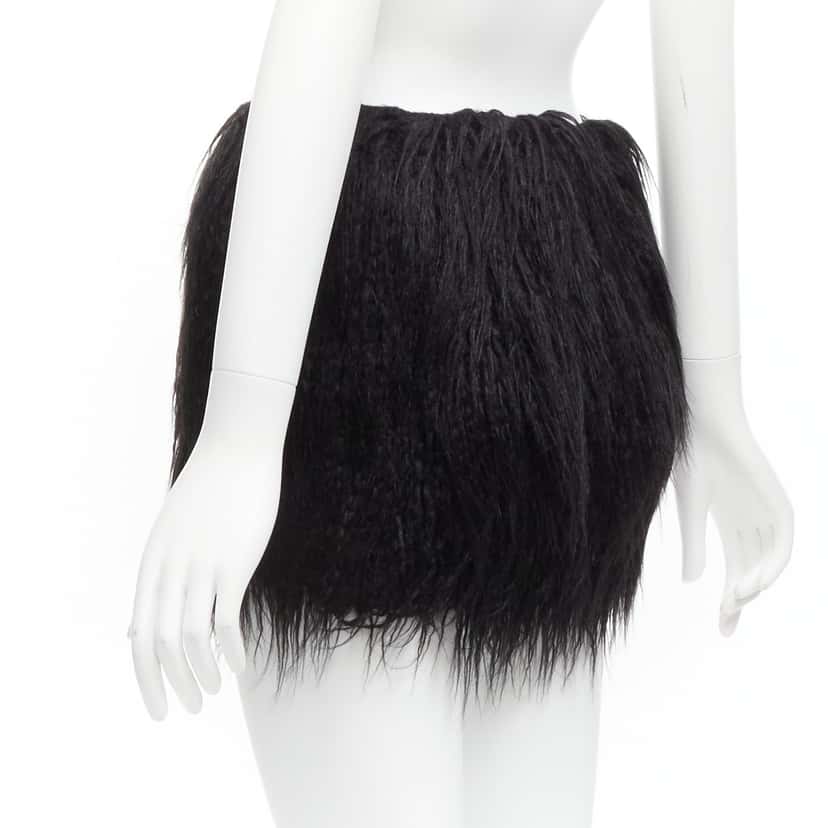 Saint Laurent Faux Fur Skirt Black Never worn, with tag - Box View