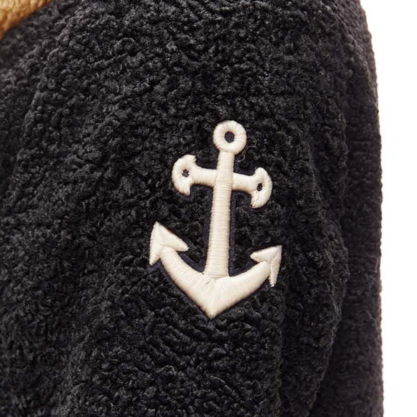 Gucci Anchor Teddy Coat Black Polyester Never worn - Back View