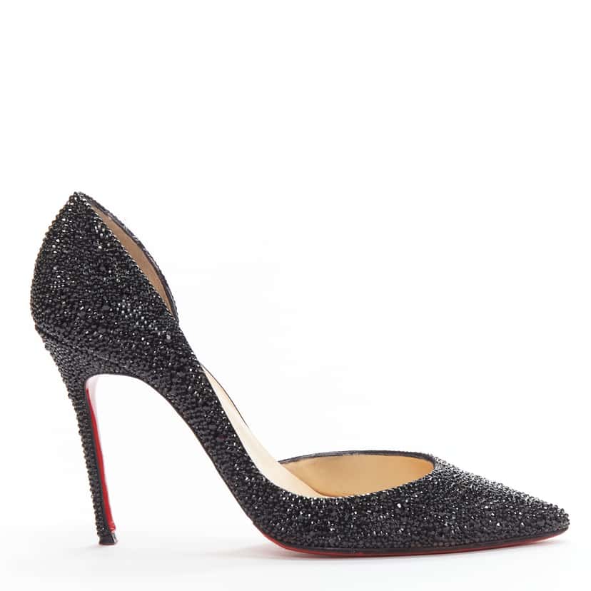 Christian Louboutin Iriza 100 Black Leather Very good condition - Front View