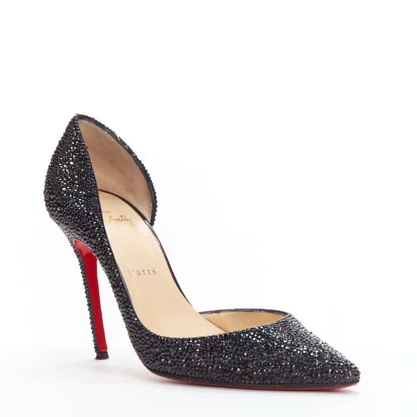 Christian Louboutin Iriza 100 Black Leather Very good condition - Back View