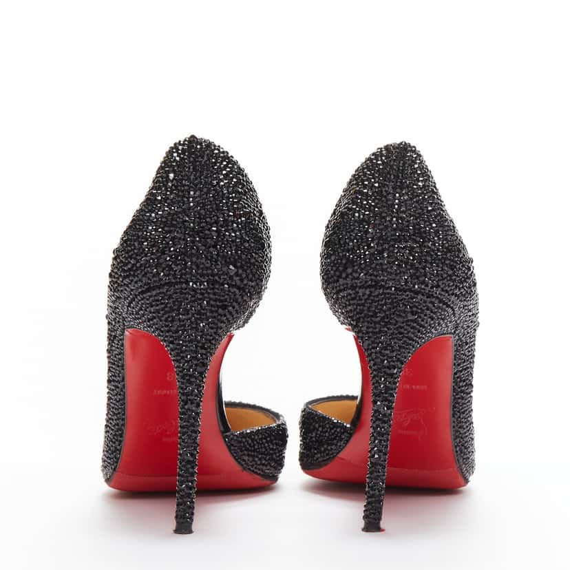 Christian Louboutin Iriza 100 Black Leather Very good condition - Box View