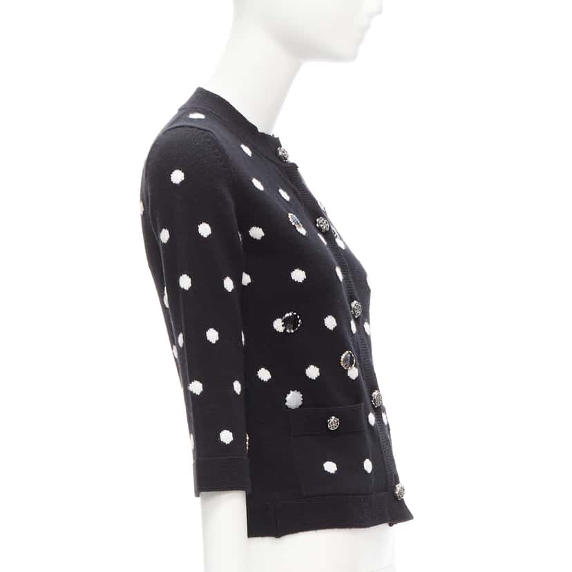 Chanel Embellished Dot Cardigan White Cashmere Never worn - Box View