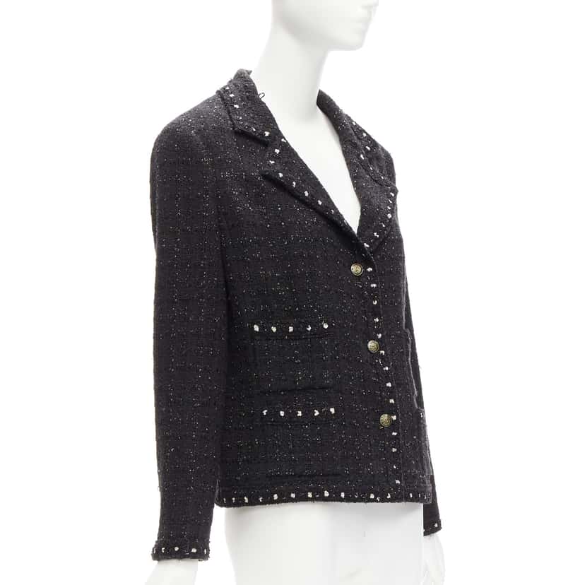 Chanel Fantasy Tweed Black Tweed Never worn - Model View