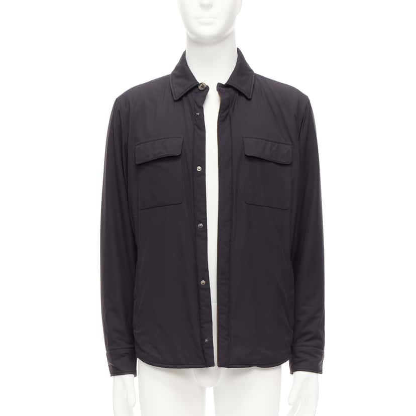 Loro Piana Black Nylon Jacket Black Polyamide Good condition - Front View