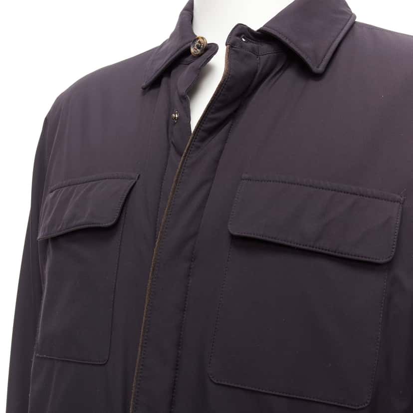 Loro Piana Black Nylon Jacket Black Polyamide Good condition - Back View