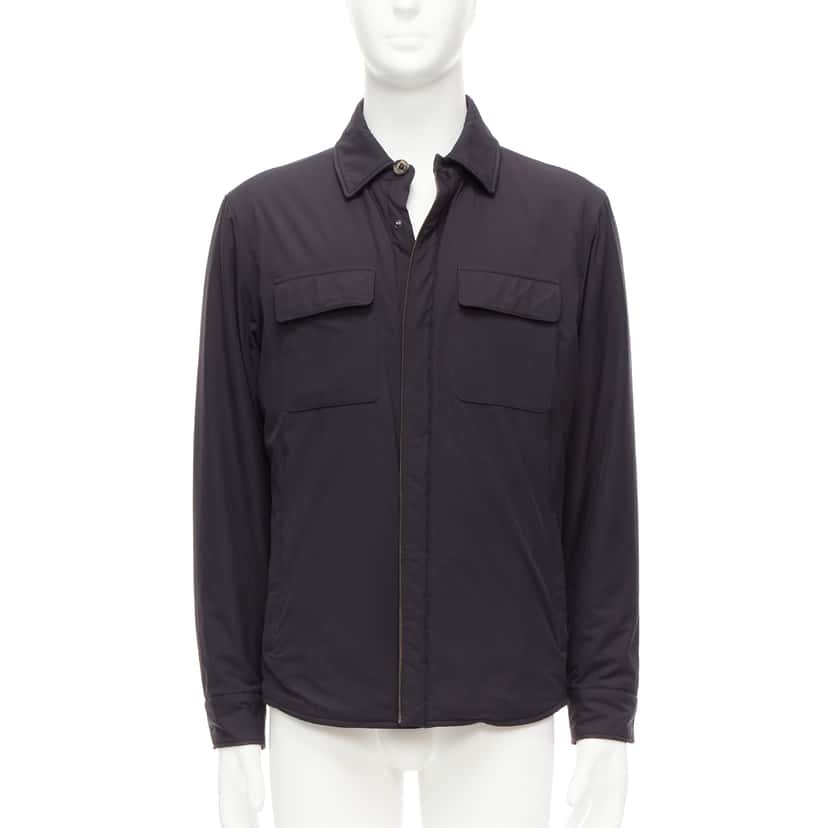 Loro Piana Black Nylon Jacket Black Polyamide Good condition - Inside View