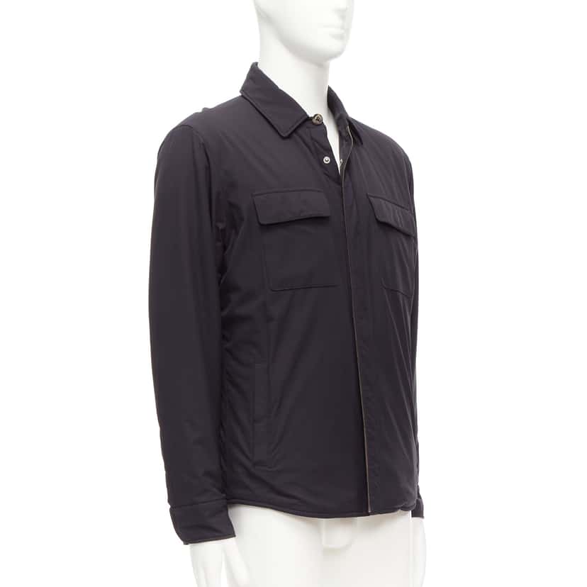 Loro Piana Black Nylon Jacket Black Polyamide Good condition - Model View