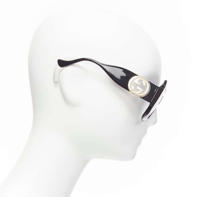 Gucci Gold Logo Glasses Black Very good condition - Inside View