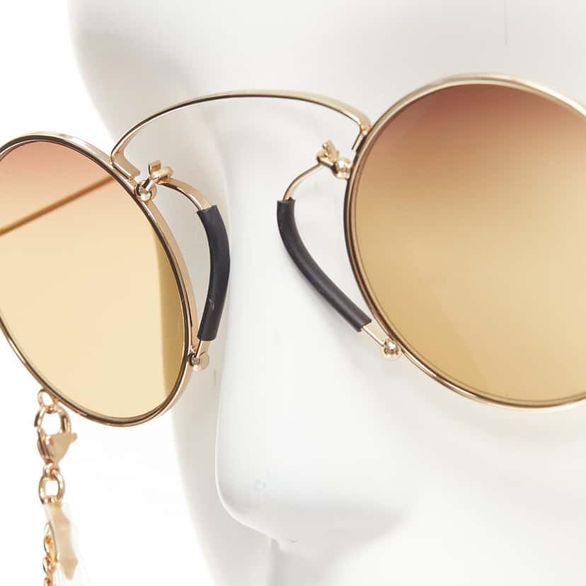 Gucci GG0991S Gold Metal Very good condition - Back View