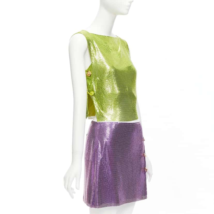 Versace Chainmail Pin Top Green Very good condition - Inside View