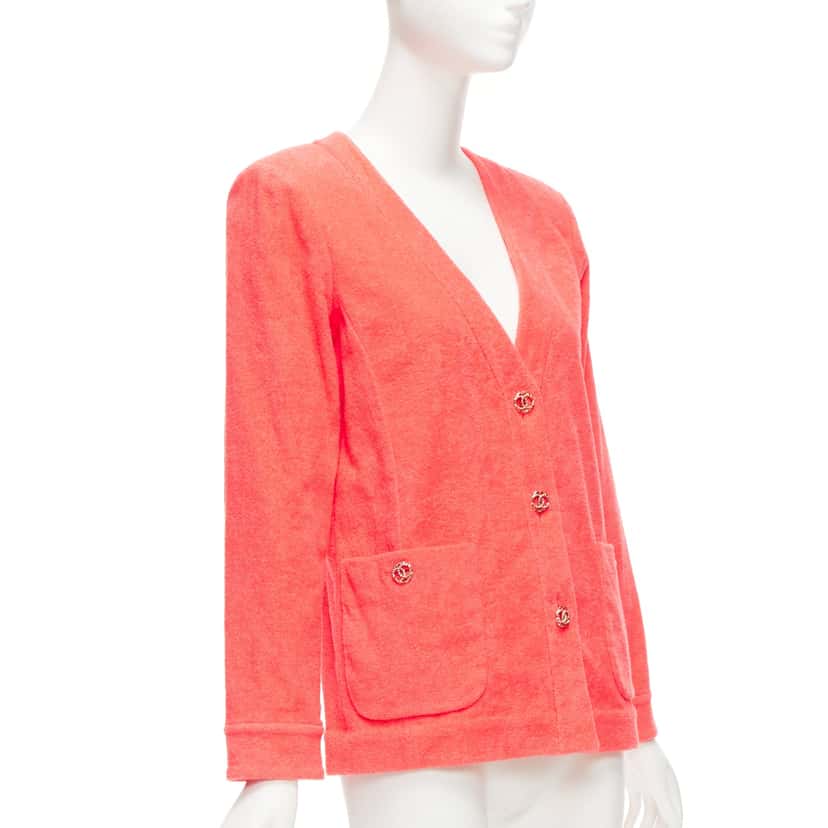 Chanel Pink Terry Jacket Pink Cotton Very good condition - Inside View