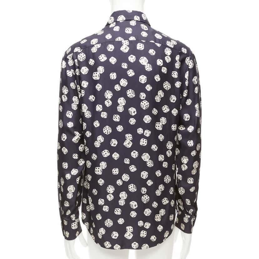 Louis Vuitton Navy Print Shirt Navy Never worn - Box View