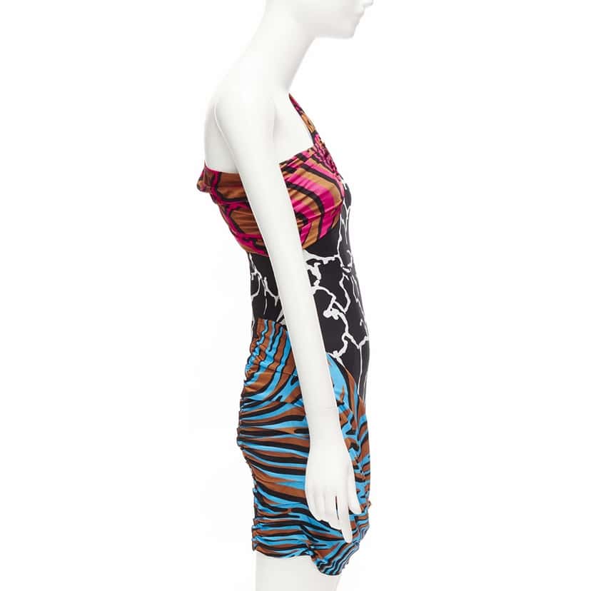 Versace Giraffe Wiggle Dress MultiColor Viscose Very good condition - Model View