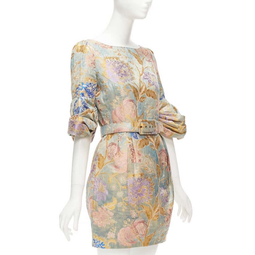 Andrew GN Lurex Belted Dress MultiColor Good condition - Inside View