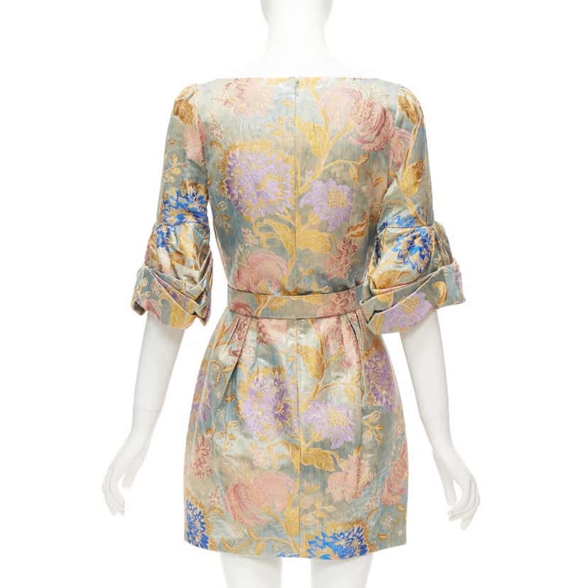 Andrew GN Lurex Belted Dress MultiColor Good condition - Box View