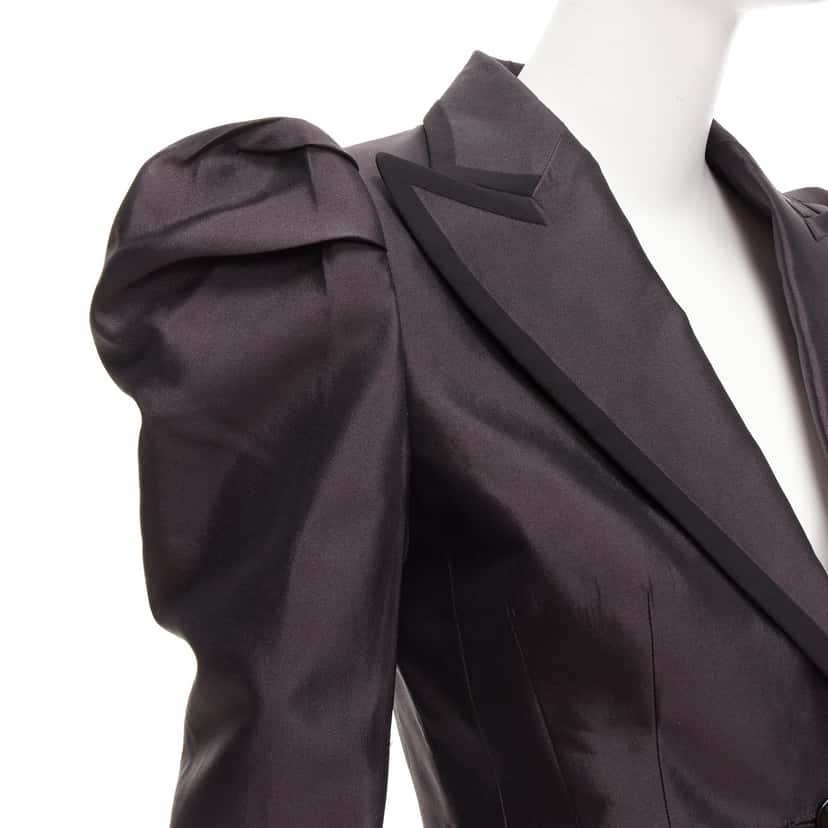 Dolce & Gabbana Silk Princess Blazer Black Silk Never worn, with tag - Back View