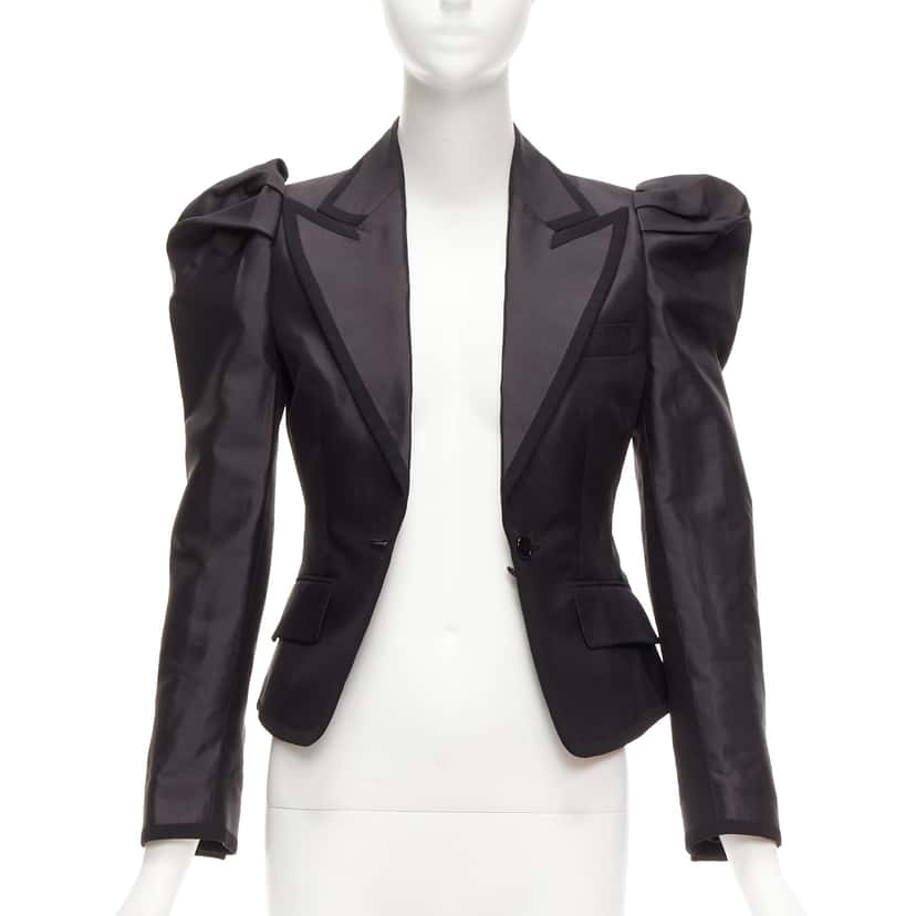 Dolce & Gabbana Silk Princess Blazer Black Silk Never worn, with tag - Inside View