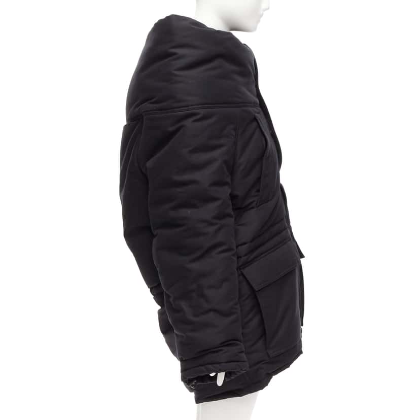 Balenciaga CB Parka 681495 Black Polyamide Never worn - Model View