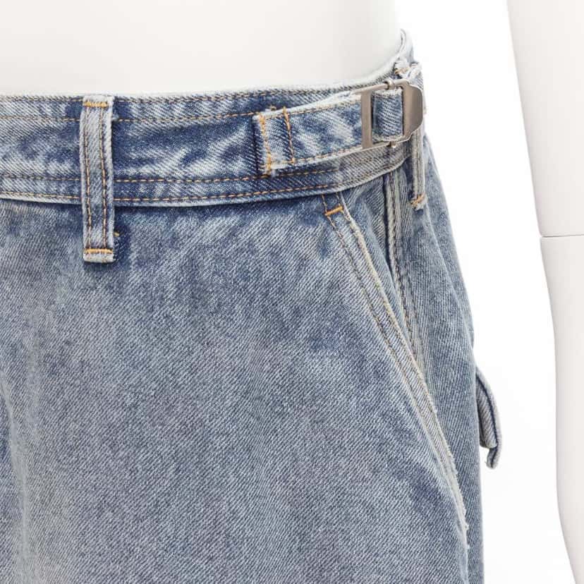Balenciaga Cargo Denim Skirt Blue Cotton Never worn, with tag - Back View