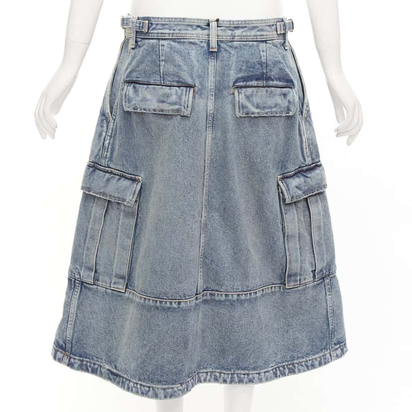 Balenciaga Cargo Denim Skirt Blue Cotton Never worn, with tag - Box View