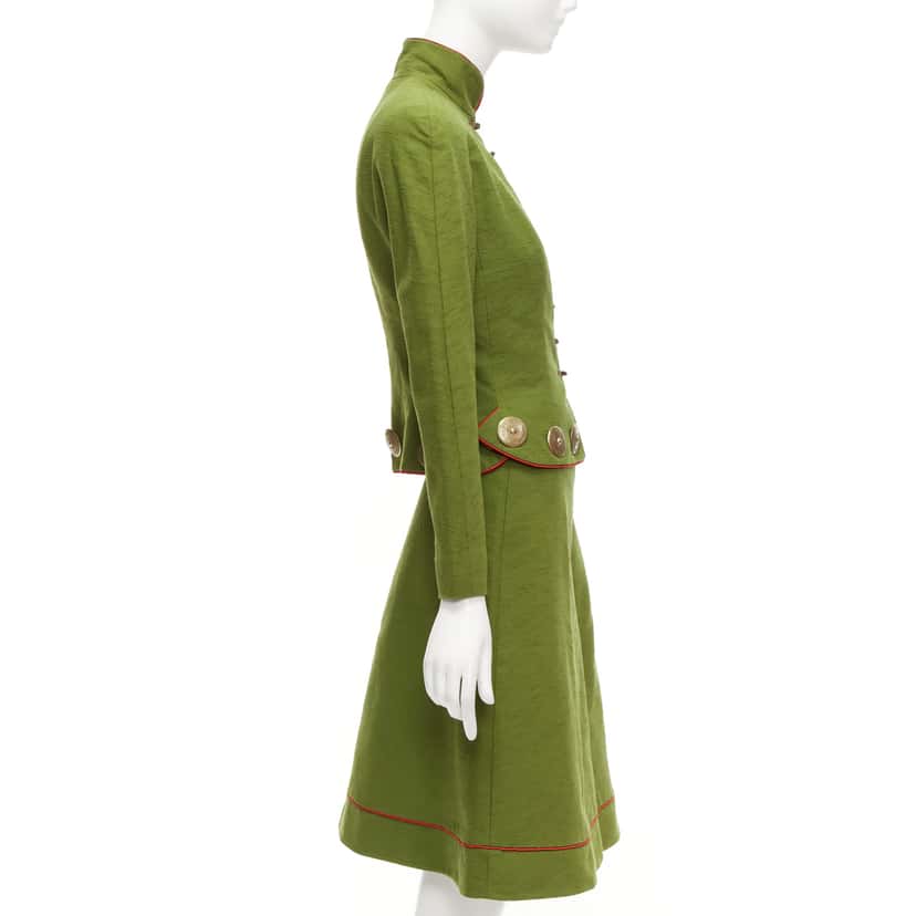 Dior Green Skirt Suit Green Cotton Never worn, with tag - Box View