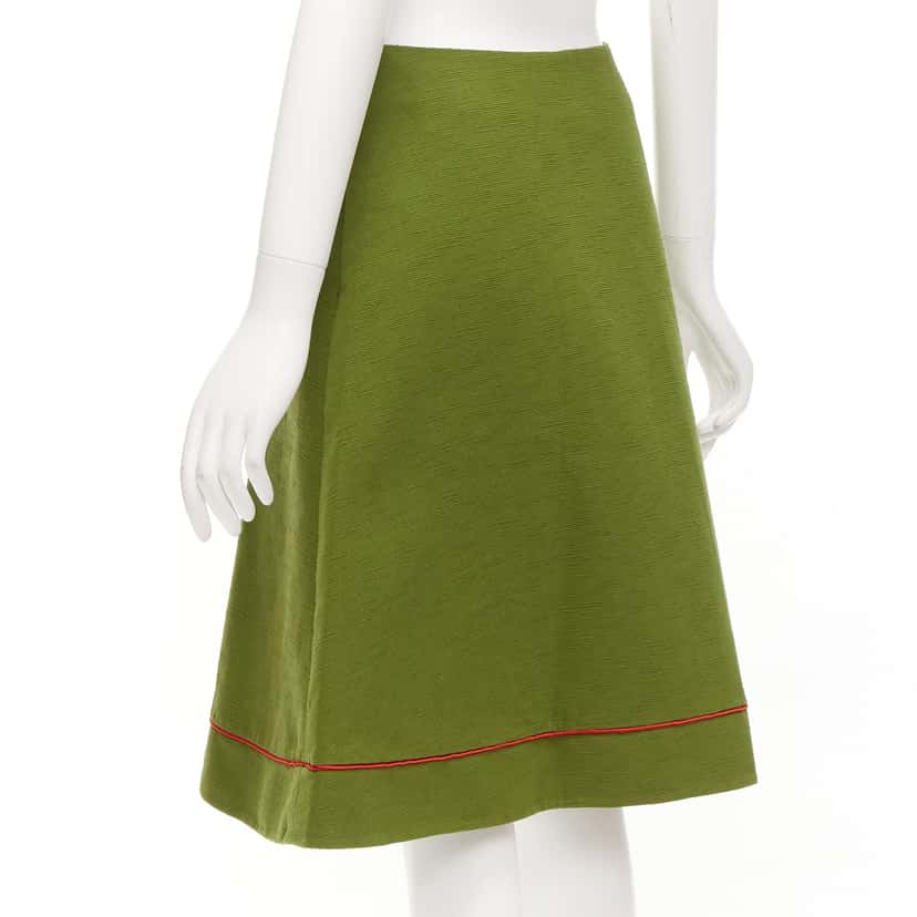 Dior Pique A-line Skirt Green Cotton Never worn, with tag - Box View