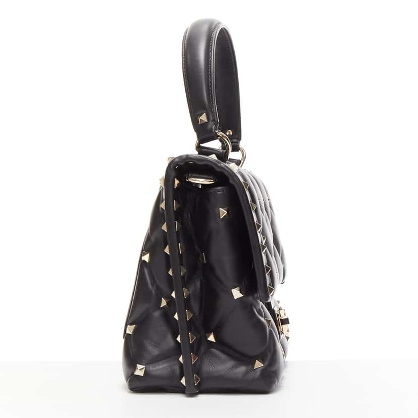 Valentino Garavani Candystud Black Leather Good condition - Model View