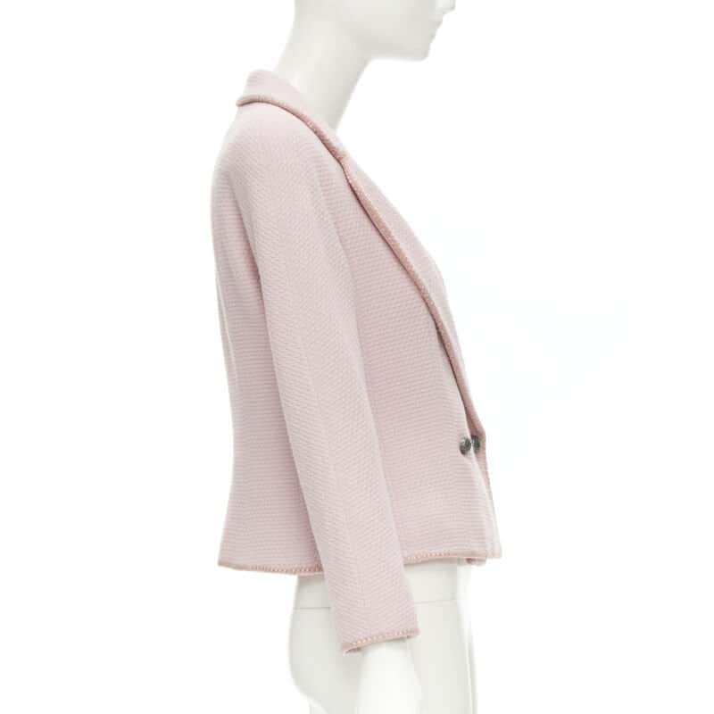 Dior Pink Tweed Ribbon Jacket Pink Wool Very good condition - Inside View