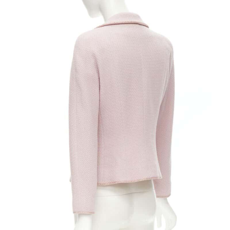 Dior Pink Tweed Ribbon Jacket Pink Wool Very good condition - Box View