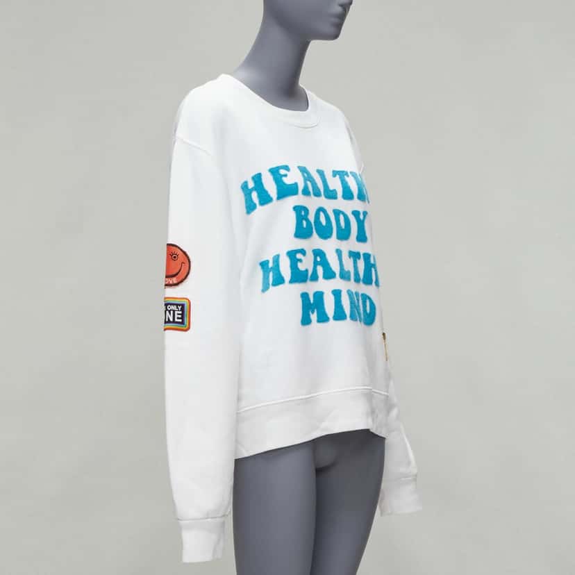 Amiri Badge Smiley Hoodie White Cotton Good condition - Inside View
